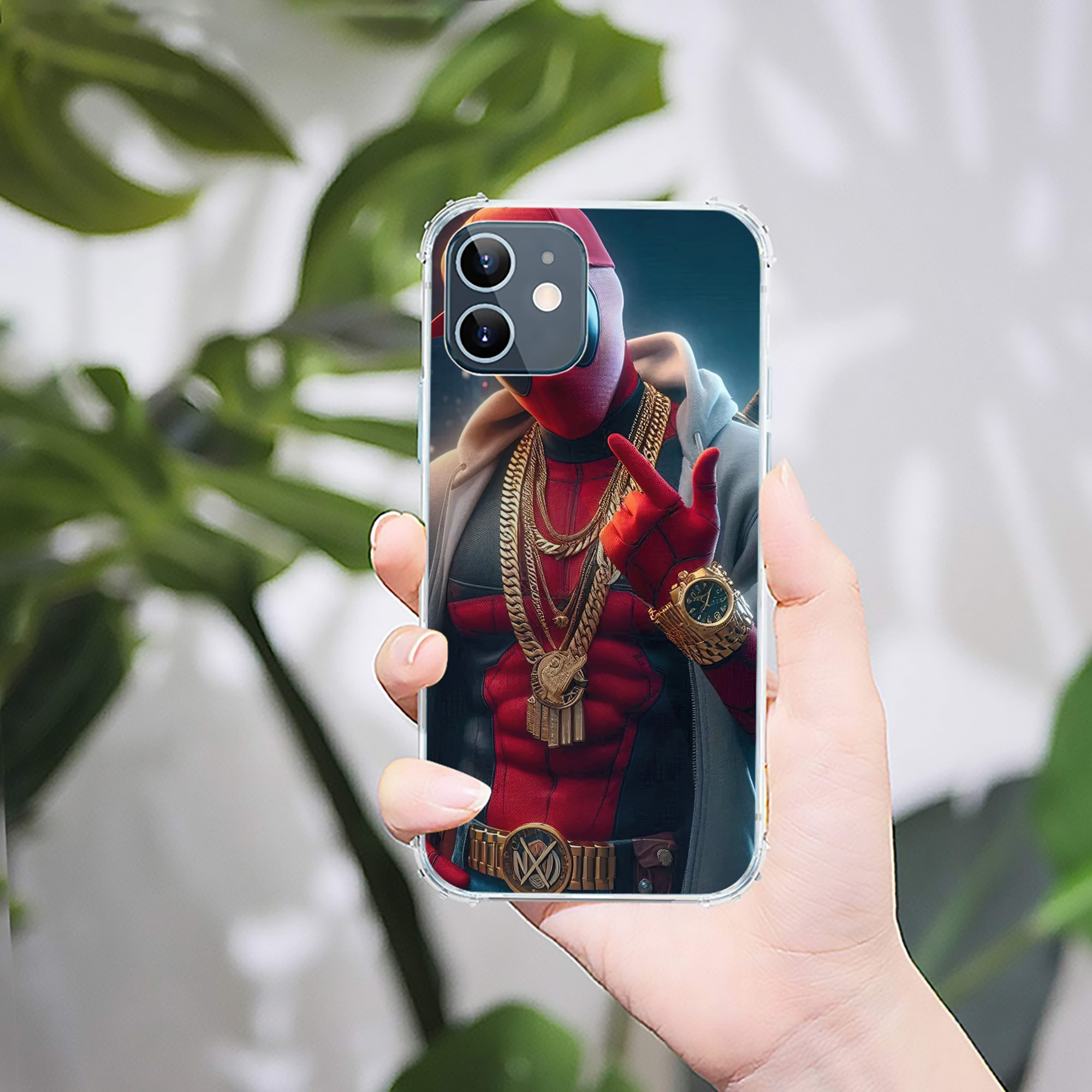（画像用） Deadpool デッドプール 【iPhone 12シリーズ対応】透明スマホケース（クリアソフトケース）